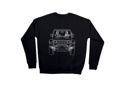 Hijabis in a Jeep Crewneck